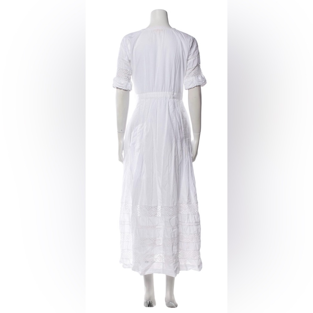 NOT AVAILABLE Loveshackfancy White Cotton Eyelet Midi Edie Dress | Size M Boho - Picture 4 of 9